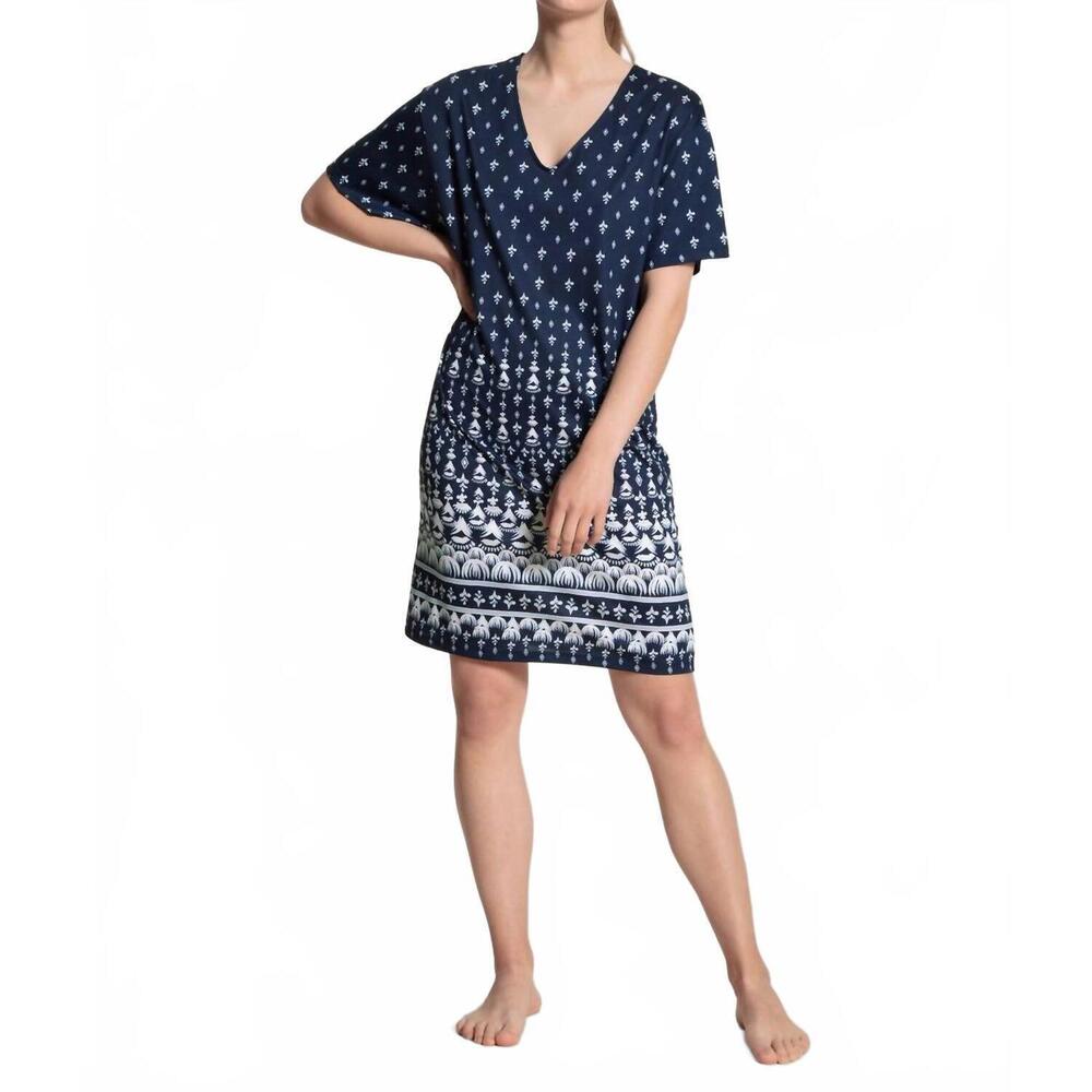 NEW CALIDA favourites spring lounge dress in blue